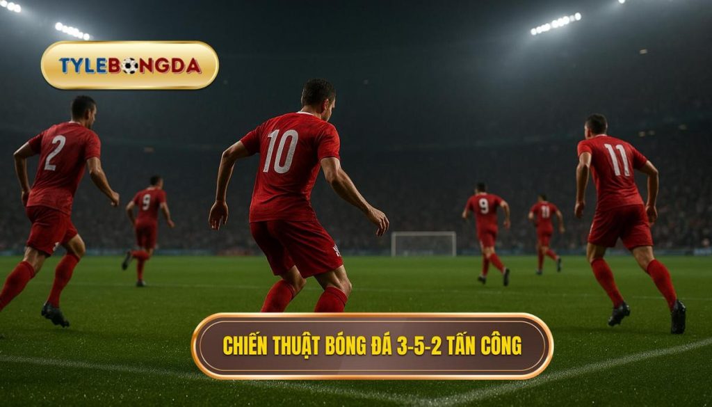 Chiến thuật bóng đá 3-5-2 tấn công